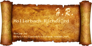 Hollerbach Richárd névjegykártya