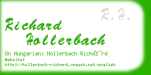 richard hollerbach business card